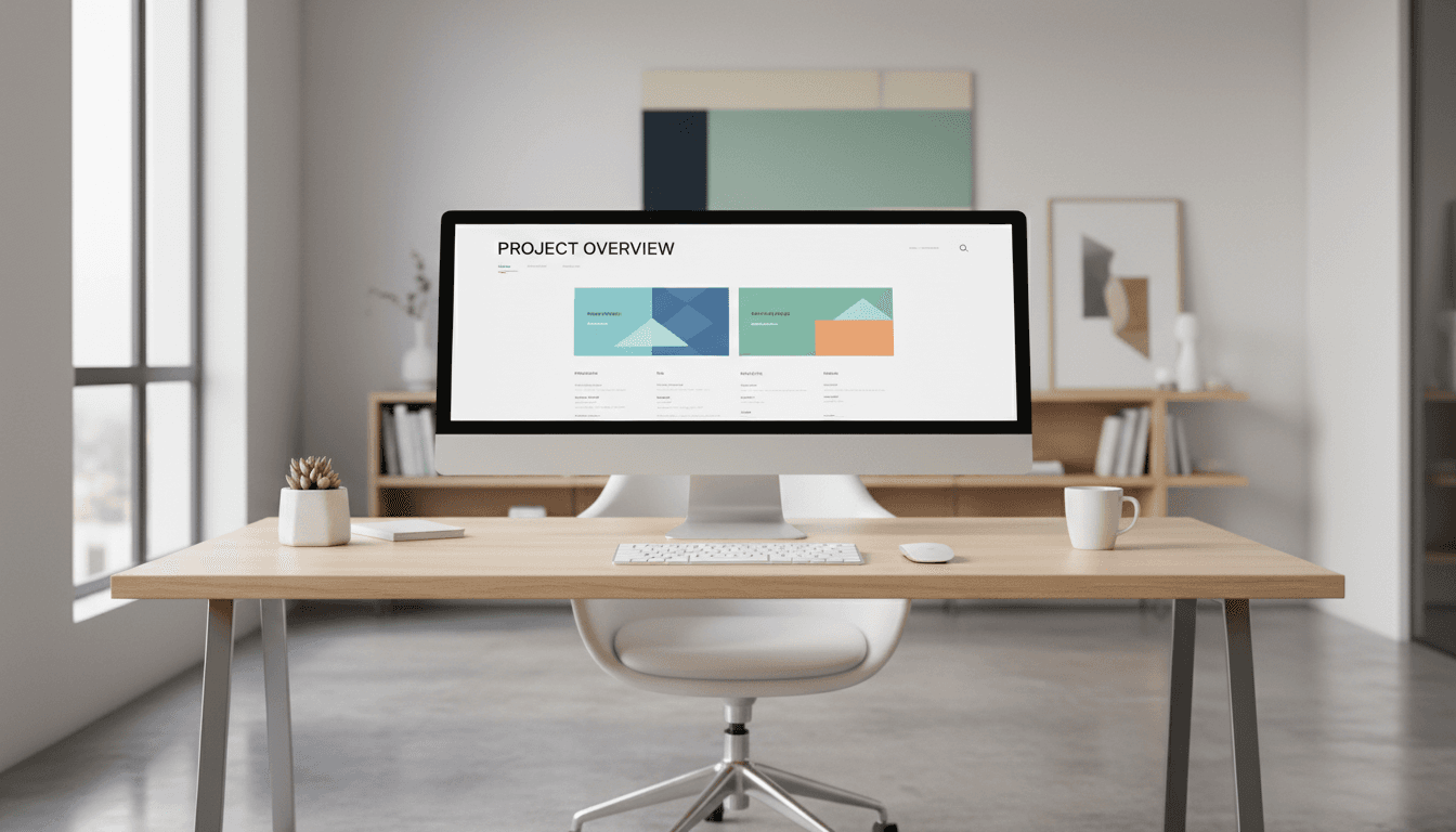 Clean organized workspace showing social media management tools and metrics dashboard
