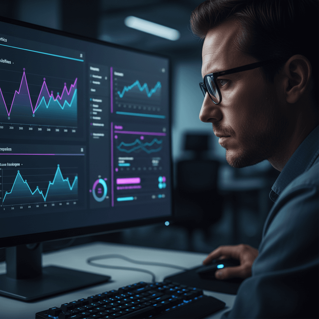 Analytics dashboard showing social media growth metrics